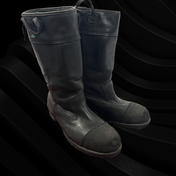 Well Worn Vintage Firefighter Boots Size 13W 13 Wide - Picture 14 of 14